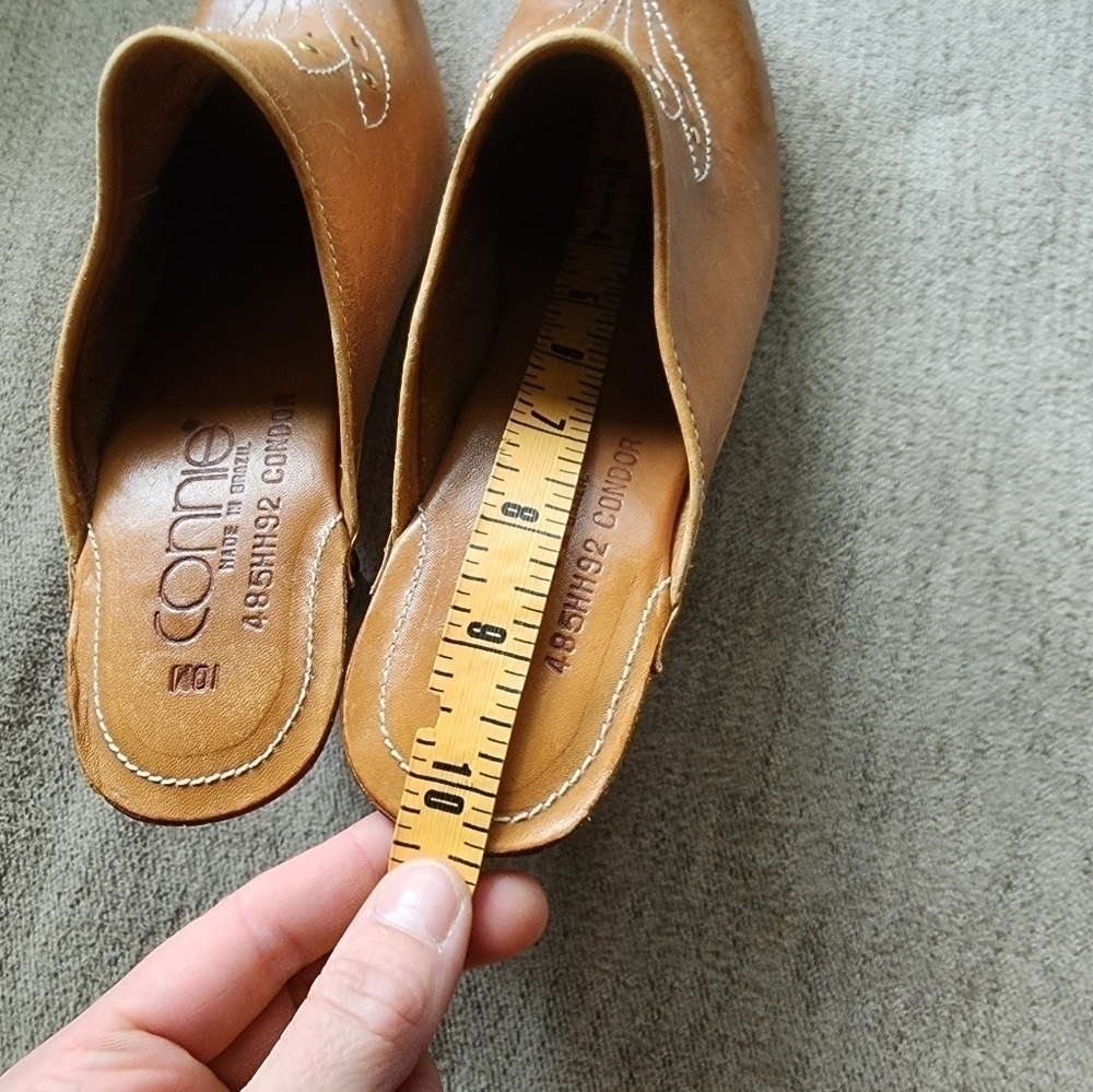 Festival Vintage Connie Leather/wood heeled mule - Picture 12 of 12